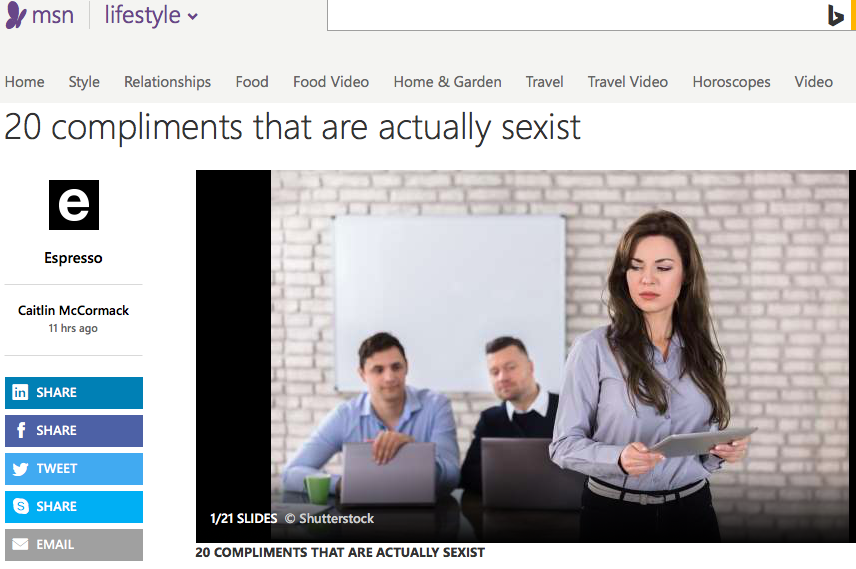 20 compliments that are actually sexist