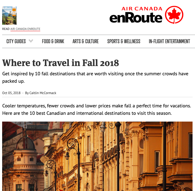 Where to Travel in Fall 2018