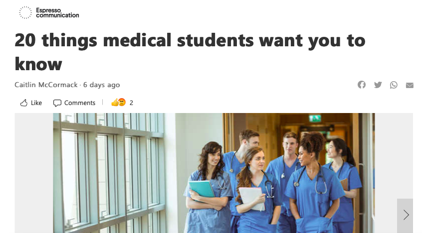 20 things medical students want you to know