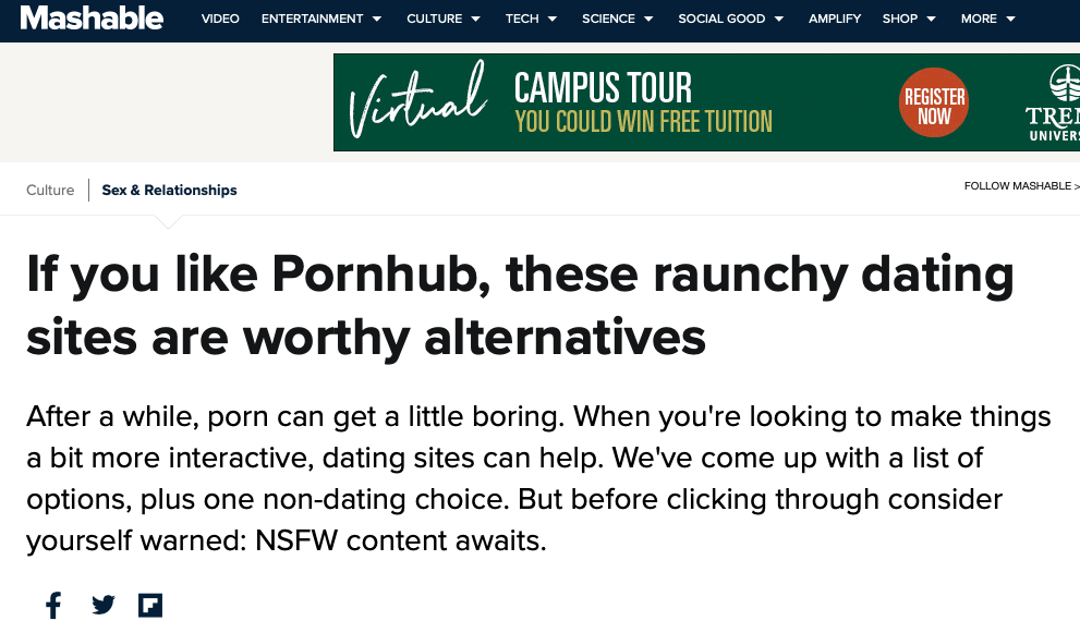 Best dating sites for people who love Pornhub