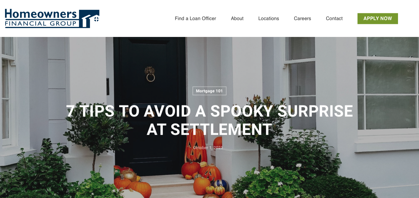 7 Tips to Avoid A Spooky Surprise at Settlement