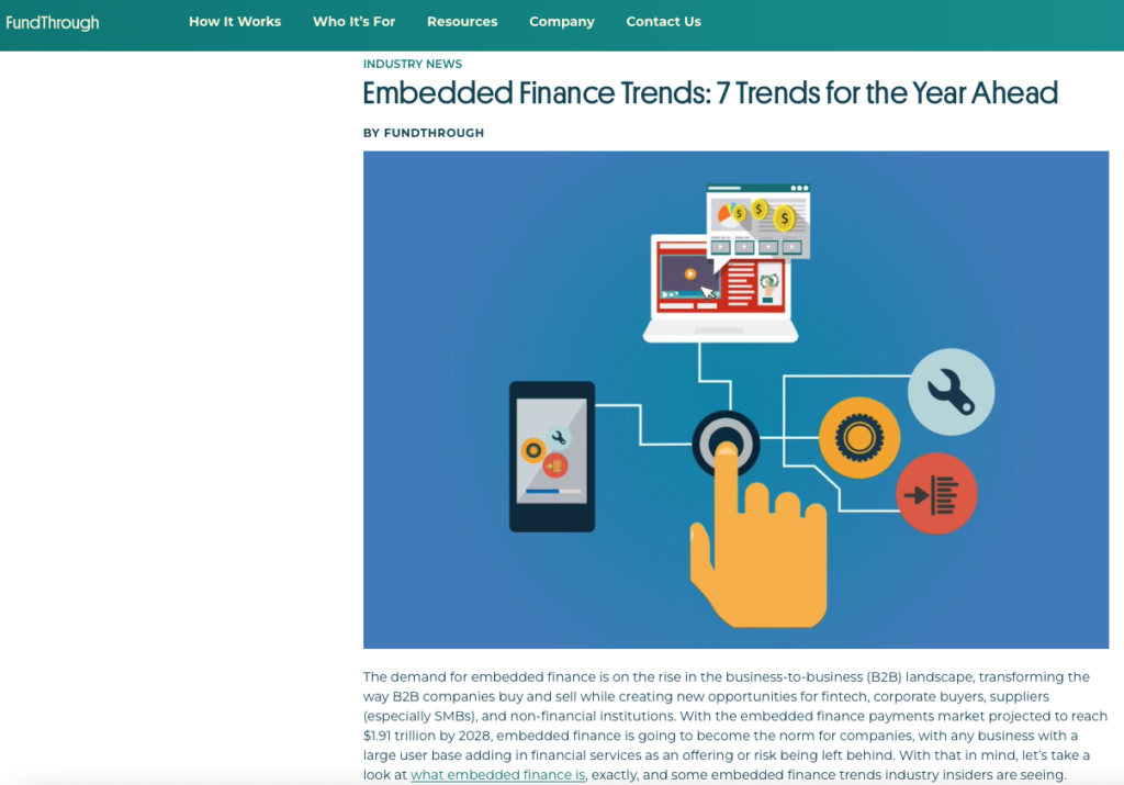 Embedded Finance Trends: 7 Trends for the Year Ahead